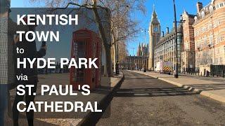 [4K] London cycling - Kentish Town to Hyde Park via St. Paul's Cathedral