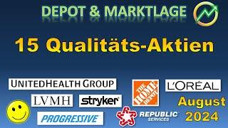 Die besten Aktien 2024 - 15 Qualitäts-Aktien im Check - August 2024 | #lvmh #homedepot  #stryker