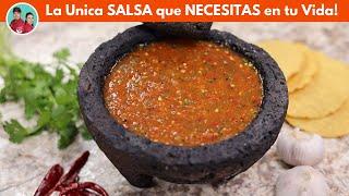 Autentica MEXICANA SALSA ROJA picante | la Unica receta que necesitas en tu vida |  homemade salsa