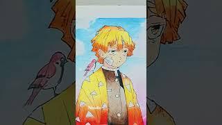 Drawing Anime | Demon Slayer | drawing ZENITSU |#shorts #drawing #art #demonslayer