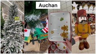 AUCHAN PIĘKNE TALERZE KUBKI CHOINKI ŚWIĄTECZNY POCIĄG DEKORACJA NA DRZWI BOMBKI ŚWIATEŁKA HO HO HO