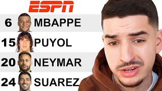 ESPN's Top 25 Footballers List Is A DISGRACE!