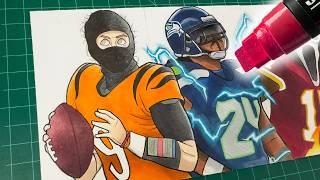 NFL Nicknames Drawn In EPIC Art Styles! 