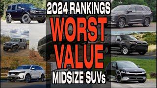 5 Worst NEW Midsize SUVs to Buy Based on Value