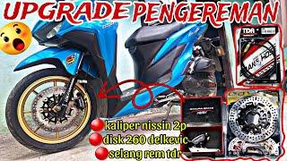 Upgrade pengereman makin maximal || kaliper nissin samurai 2p, disk 260 delkevic , selang rem tdr