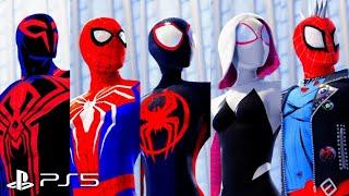 Spider-Verse Suit Pack vs Rhino Boss Fight (Ultimate Difficulty) - Spider-Man PC Mods