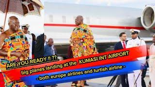 big planes landing at the Kumasi int. Airport-[the runayway of the Otumfuo Prempeh airport Kumasi…..