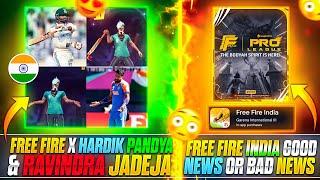 FREE FIRE X HARDIK PANDYA & RAVINDRA JADEJA | FREE FIRE INDIA LATEST NEWS | OB48 UPDATE