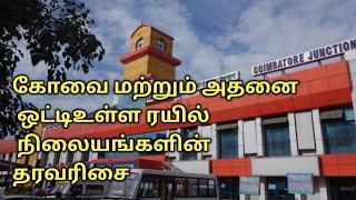 கோவை உள்ளிட்ட ரயில் நிலையங்களில் தரவரிசை | railway stastion grades | ASHIK SPARK