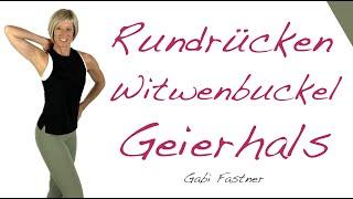  19 min. Übungen gegen Rundrücken, Witwenbuckel und Geierhals | ohne Geräte