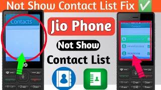 How to Fix JIO PHONE Contact List Not Show Fix Problem | Contact Name Not Showing in Call Log