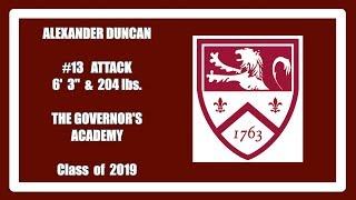 2018 Governors Academy Lacrosse #13 Alexander Duncan