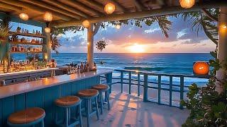 ASMR Sunset Waves  Enjoy Beach Bar & Soothing Ocean Waves Sounds For Heals the Mind -  Deep Sleep