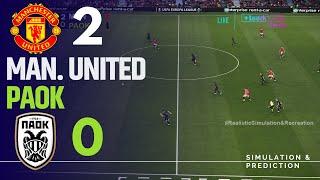 MANCHESTER UNITED 2-0 PAOK • Highlights • Europa League 24/25 | Simulation/Recreation