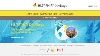 Dion McMurtrie - Let's Build! Mastering FHIR Terminology | DevDays 2024