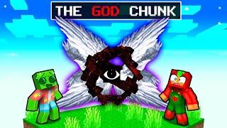 Surviving on THE GOD CHUNK in Minecraft!