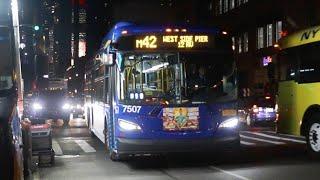 NYCT Bus: 2018 New Flyer XD40 #7507 on the M42 at 42nd Street and 11th Avenue