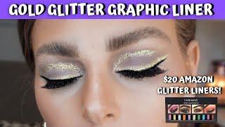 EASY GLAM NYE GOLD GLITTER GRAPHIC LINER | weezasworld