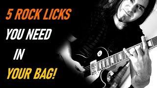 5 Rock Licks using the BLUES NOTE that you MUST HAVE in your bag! (Great for Improvising)