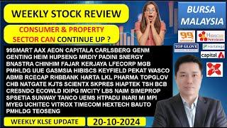 Weekly KLSE BURSA Review - 20-10-2024 CONSUMER & PROPERTY SECTOR CAN CONTINUE UP ?AAX HARTA MRDIY