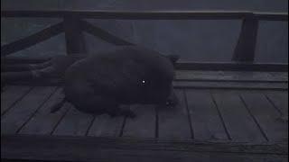 Skinning a boar because why not? - Red Dead Redemption 2