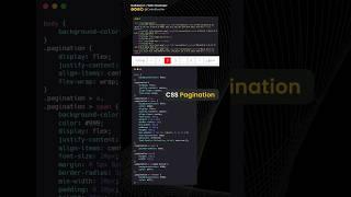 CSS Snippet | Pagination | #html #css #shorts #codebustler