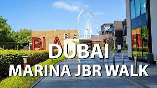 Dubai Marina JBR Walk to JBR Beach [4K 60 fps] 2023