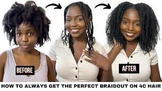 How to get the PERFECT braidout or twist out every single time on 4c hair