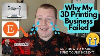 Why My 3D Printing Business Failed, and How to Prevent it for Yours #3dprinting