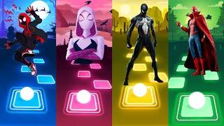 Spiderman vs Spider Gwen vs Black Spiderman vs Spiderman No Way Home | Tiles Hop EDM Rush