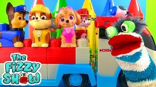 Fizzy Helps Mickey Mouse & Paw Patrol Lego Heads | Fun Videos For Kids