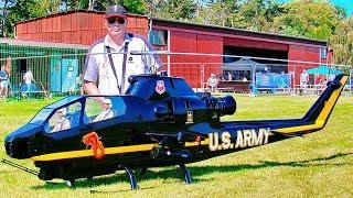 STUNNING GIGANTIC !!! XXXL HUGE RC COBRA AH-1F SCALE MODEL ELECTRIC HELICOPTER FLIGHT DEMONSTRATION