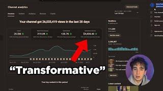 how to make money with "transformative" yt shorts