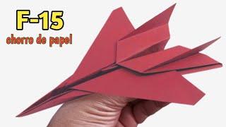 Como Hacer un Avion de Papel F15  Avión de Combate F15 de Origami | Aviones de Papel