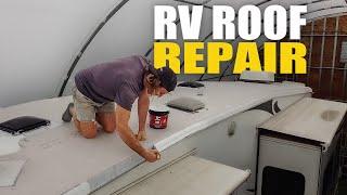 RV Roof Transformation with LIQUID RUBBER | Step-by-Step RV Renovation | Sailing Sunday Vlog 267