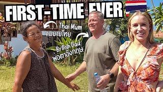 British Dad & Sister's FIRST TIME Meeting THAI Family In Rural THAILAND   [ซับไทย]