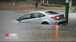 B.C. sees power outages, flooded roads as atmospheric river hits