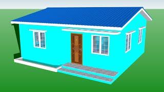 26×25 फिट मे टिन से घरका नक्शा और डिजाइन | tin set house design with 2 bedroom