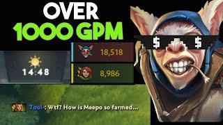 THIS IS THE MOST FARMED MEEPO YOU WILL EVER SEE IN DOTA 