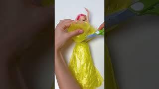 Let's Recycle Bags into a Cute Barbie Doll Dress! 