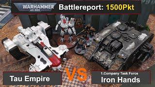 Warhammer 40k Battle Report: Tau Empire vs. Space Marines 1500Pkt 10.Edi deutsch