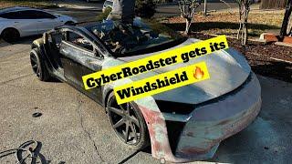 CyberRoadster gets modified to hold OEM Model 3 windshield