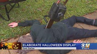 Dallas Man Proud Of His Graphic Halloween Display