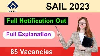 SAIL Recruitment 2023 | Notification Out | Full Detail Explaining | Multi Degree Education