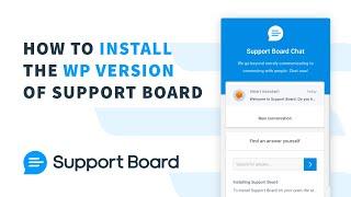 Installing Support Board | WordPress version