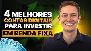 AS 4 MELHORES CONTAS DIGITAIS PARA INVESTIR EM RENDA FIXA (ganhe bônus especiais em todas elas!)