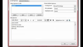 Creating a Signature in Outlook