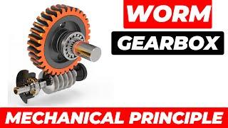 Mechanical Principle - Worm Gear Box  #engineering #machine #wormgear