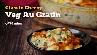 Veg Au Gratin Recipe | Baked Veg Au Gratin Recipe | Baked Recipes | Vegetarian recipe | Cookd