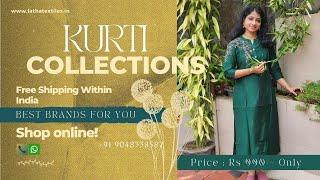 Cotton Silk Kurti | Rs 1060 only | Latha Textiles